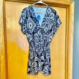 Zula Dolman Sleeve Zipper Fitted Waisted Dress